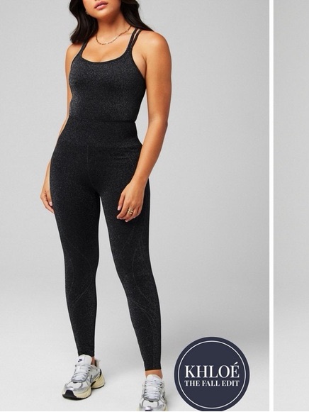 Fabletics X Khlo Kardashian Seamless Lurex Jumpsuit